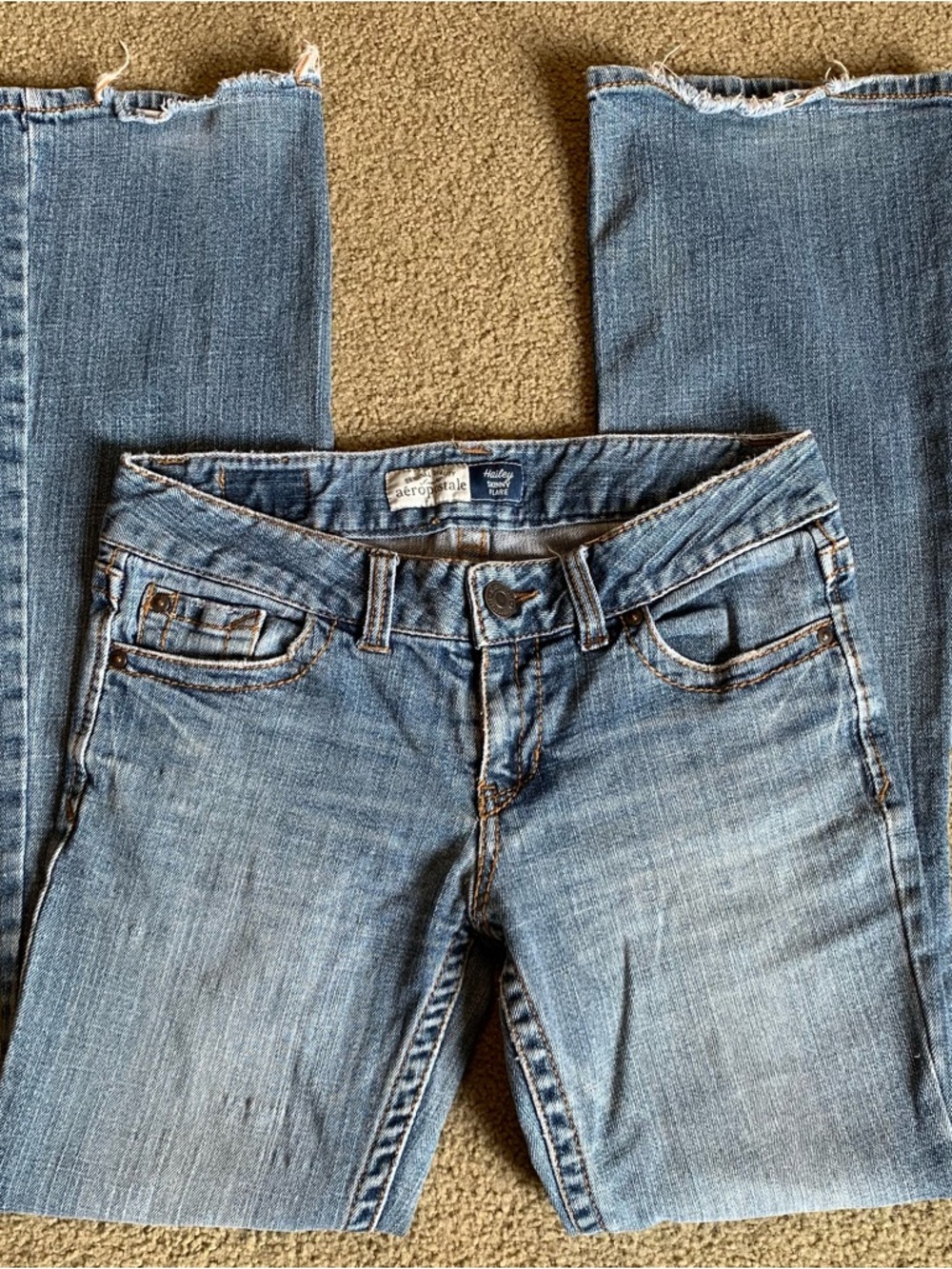 Women’s Y2k Aeropostale Light Blue Hailey Skinny Flare Bootcut Jeans 5 Regular - Picture 3 of 12